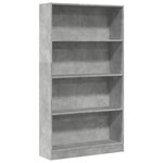 vidaXL Bibliothèque gris béton 80x24x143 cm bois d'ingénierie