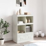 vidaXL Buffet haut blanc 67x39x95 cm acier