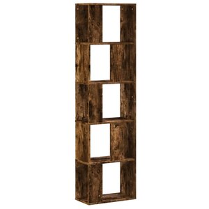 vidaXL Bibliothèque 5 niveaux chêne fumé bois d'ingénierie
