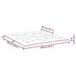 vidaXL Coussin de banc de jardin gris 100x(50+50)x7 cm tissu oxford