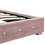 vidaXL Cadre de lit sans matelas Rose Velours 160x200 cm