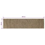 vidaXL Tapis de surface Naturel et noir 60 x 200 cm Jute