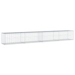 vidaXL Panier gabion avec couvercle 400x50x50 cm fer galvanisé