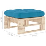 vidaXL Pouf palette de jardin bois de pin imprégné