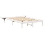 vidaXL Cadre de lit avec tables de chevet Blanc Blanc