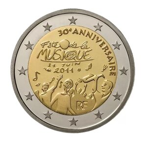 2 euros commémorative France 2011 - Fête de la Musique.