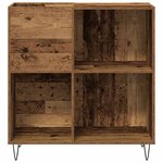 vidaXL Meuble à vinyles Bois ancien 85 x 38 x 89 cm Bois d'ingénierie