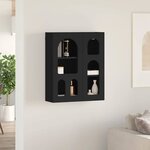 vidaXL Armoire suspendue Noir 59 x 20 x 71 5 cm Bois d'ingénierie