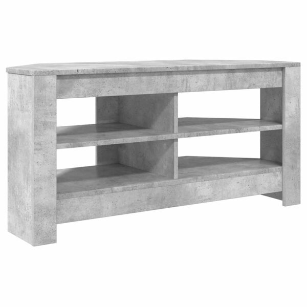 vidaXL MeubleTVd'Angle Gris béton 102 x 40 5 x 45 cm Bois d'ingénierie