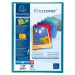 Protège document personnalisable PP Kreacover 60 vues assortis EXACOMPTA