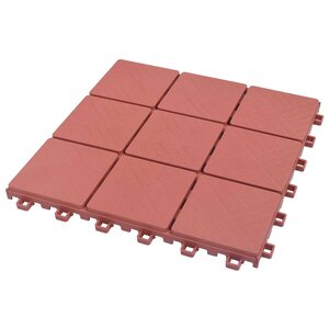 vidaXL Carreau de terrasse 10 pièces Rouge 30 5 x 30 5 x 2 2 cm