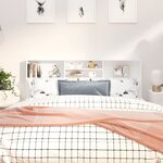vidaXL Armoire de tête de lit Blanc 180x19x103 5 cm