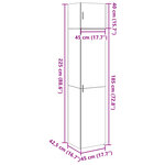 vidaXL Armoire de rangement mince chêne sonoma 45x42 5x225 cm