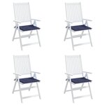 vidaXL Coussins de palette lot de 4 bleu marine 50x50x3cm tissu oxford