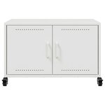 vidaXL Meuble TV blanc 68x39x43 5 cm acier