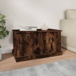 vidaXL Boîte de rangement chêne fumé 70x40x38 cm bois d'ingénierie