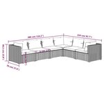 Salon de jardin meuble d'extérieur ensemble de mobilier 6 pièces avec coussins résine tressée gris 02_0016869