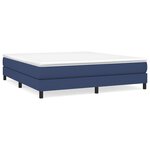 vidaXL Cadre de lit sans matelas bleu 160x200 cm tissu
