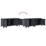 vidaXL Meuble TV anthracite 100 5x39x43 5 cm acier