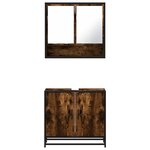 vidaXL Ensemble de meubles de salle de bain 2 Pièces Chêne fumé