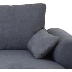 Canapé d'angle convertible réversible MAX - Méridienne avec coffre - Tissu gris foncé - 240 x 143 x 85 cm
