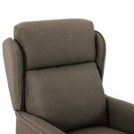 vidaXL Chaise de massage en tissu taupe