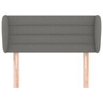 vidaXL Tête de lit avec oreilles Gris foncé 83x23x78/88 cm Tissu