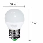 Ampoule e27 led 6w 220v g50 220° - blanc chaud 2300k - 3500k - silamp