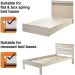 Barrière de lit extra-large pliable et portable - 150 x 50 cm - Blanche