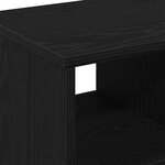 Table d'appoint vidaXL sur roulettes Noir Chêne 50x30x55 cm Bois d'ingénierie
