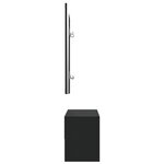 vidaXL Ensemble de meubles de couloir noir bois d'ingénierie