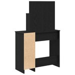 vidaXL Table de Toilette avec tiroir Chêne noir 86.5 x 35 x 136 cm