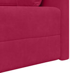 vidaXL Canapé-lit au sol Bordeaux 213 x 70 x 77 cm Velours