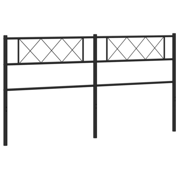 vidaXL Tête de lit métal noir 160 cm