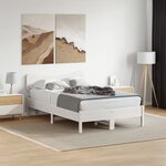 vidaXL Tête de lit blanc 135 cm bois massif de pin