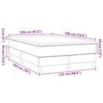 vidaXL Sommier à lattes de lit et matelas gris clair 120x190 cm tissu