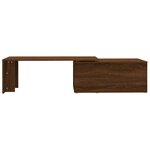 vidaXL Table basse Chêne marron 150x50x35 cm Bois d'ingénierie