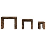 vidaXL Tables gigognes 3 Pièces Chêne fumé Bois d'ingénierie