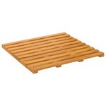 vidaXL Tapis de bain Uni Marron 100 x 53 cm bois