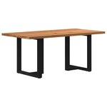 vidaXL Table à manger marron clair bois de chêne massif rectangulaire