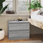 vidaXL Tables de chevet 2 Pièces Sonoma gris 50x39x43 5cm Bois ingénierie