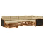 vidaXL Ensemble de canapés d'extérieur 6 Pièces Naturel et Beige
