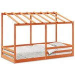 vidaXL Lit pour enfants sans matelas cire marron 80x200 cm pin massif
