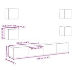 vidaXL Meuble TV 6 Pièces Marron 200 x 30 x 30 cm Bois d'ingénierie