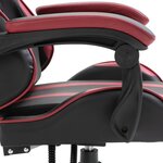 vidaXL Chaise de jeu Rouge bordeaux Similicuir
