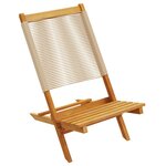 vidaXL Chaises de jardin pliantes lot de 8 beige bois d'acacia massif