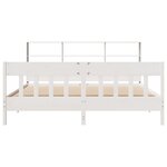 vidaXL Cadre de lit sans matelas blanc 200x200 cm bois massif de pin