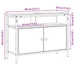 Meuble Lavabo Salle de Bain vidaXL Chêne Sonoma 80x30x60 cm Bois d'ingénierie