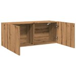 vidaXL Meuble TV mural chêne artisanal 100x30x41 cm