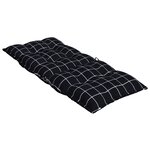 vidaXL Coussins de chaise à dossier haut lot de 6 motif carreaux noir